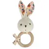 Hochet lapin Coquelicot - KALOO - Bois - Blanc - Mixte
