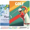 Figured'Art Schilderen op Nummer Volwassenen met lijst Sportaffiche Go...