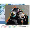 Figured'Art Schilderen op Nummer Volwassenen met lijst Funky Chimpanse...