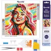 Figured'Art Mini Diamond Painting set Volwassenen 25x25 cm Blonde Vrou...
