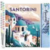 Figured'Art Peinture par Numéro Adulte Affiche Vintage Santorin - Kit ...