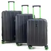 LUSTONE valise rigide monaco 1.1 Noir rose Set 3pcs