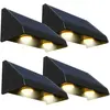 LUMISKY Lot de 4 lampes murales solaires kyla Noir plastique H6cm