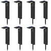 LUMI JARDIN Lot de 8 balises solaires 8x OSTRY Noir Plastique 150LM