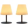 Lumisky - Set de 2 lampes de table sans fil led twins Gris Acier H16CM