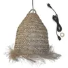 LUMISKY Suspension d'extérieur avec câble ANAFI OUTDOOR CABLE Beige fibre naturelle 5m