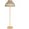 Lumisky Lampadaire sans fil pied metal LED blanc et multicolore dimmable ELION en rotin H168cm avec télécommande