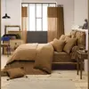 Housse de couette Gaze de Coton 200 x 200 cm GAIA coloris Camel