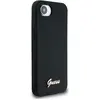 Coque pour iPhone 16e - Guess Silicone Script Metal Logo (GUHMPSE4SMBS...