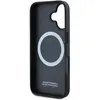 BMW Backcase hoesje geschikt voor iPhone 16 - Effen Zwart - Kunstleer
