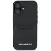 Karl Lagerfeld Hoesje Voor Iphone 16 Hc Grained Pu Kaartgleuf Metaal