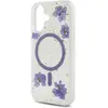 Guess Case Resin Flowers Glitter MagSafe for iPhone 16 purple (Apple i...