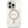 GUESS, Pakket Geschikt voor Apple iPhone 14 Pro Marble Case en MagSafe...