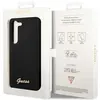 Guess Samsung Galaxy S23+ Hoesje Siliconen Hard Case Gold Logo Zwart