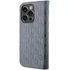 Karl Lagerfeld Saffiano Monogram Book Case - Geschikt voor Apple iPhone 14 Pro Max (6.7") - Grijs
