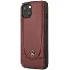 Sourcing iPhone 15 Backcase hoesje - Mercedes-Benz - Effen Rood - Leer
