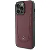 Sourcing iPhone 15 Pro Backcase hoesje - Mercedes-Benz - Effen Rood - Leer