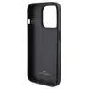 iPhone 15 Pro Max Backcase hoesje - BMW - Effen Zwart - Leer