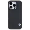 iPhone 15 Pro Max Backcase hoesje - BMW - Effen Zwart - Leer