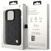 iPhone 15 Pro Max Backcase hoesje - BMW - Effen Zwart - Leer
