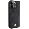 iPhone 15 Pro Max Backcase hoesje - BMW - Effen Zwart - Leer