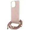 Guess Crossbody Cord 4G Print - Coque iPhone 15 Pro (rose)