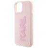 iPhone 15 Plus Backcase hoesje - Karl Lagerfeld - Effen Roze - TPU (Za...