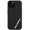 iPhone 15 Backcase hoesje - Karl Lagerfeld - Effen Zwart - TPU (Zacht)