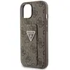Guess Grip Stand 4G Triangle Strass Logo - Coque iPhone 15 (marron)