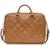GUESS Quilted 4G Metal Logo Laptop Tas - 15/16 inch - Bruin