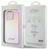 Coque Guess Saffiano Iridescent Script pour iPhone 15 Pro - Pink