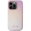 Coque Guess Saffiano Iridescent Script pour iPhone 15 Pro Max - Pink