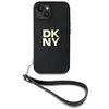 DKNY Polsband Stock Logo hoesje voor iPhone 15 Plus - zwart