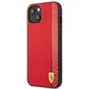 Ferrari Coque en cuir PU pour iPhone 13 Mini - rouge
