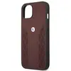 BMW Coque en cuir pour iPhone 13 - rouge