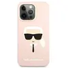 Karl Lagerfeld Silicone Karl iPhone 13 Pro hoesje Roze
