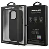 Sourcing iPhone 14 Pro Backcase hoesje - Mercedes-Benz - Effen Zwart - Leer