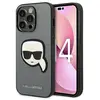 Karl Lagerfeld Apple iPhone 14 Pro Hoesje Saffiano Karl Head Zilver