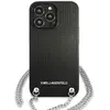 KARL LAGERFELD Cuir texturé et chaîne - Coque pour iPhone 13 Pro Max (...