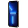 Guess Saffiano Geschikt Voor iPhone 13 Pro kaarthouder hoesje - Bruin