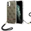 Guess - GUOHCN61H4STW - hoesje voor iPhone - 11 - bruin - 4G - Print - Band