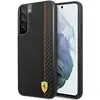 Ferrari Smooth Carbon Back Case - Geschikt voor Samsung Galaxy S22 Plus - Zwart