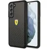 Samsung Galaxy S22 Backcase hoesje - Ferrari - Effen Zwart - Carbon