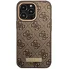 Guess Coque en PU compatible Magsafe pour iPhone 14 Pro - marron