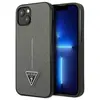 Guess Saffiano Triangle Logo Case - Coque pour iPhone 14 (Argent) - 3666339065447