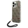 Guess 4G Print Cord - Coque pour iPhone 14 Pro (Marron) - 3666339093853
