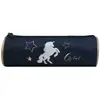 Trousse ronde CYBEL Licorne marine et dorée