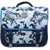 BAGTROTTER Cartable 38 cm Phileas Dinosaures Bleu - Le Plus Confortable des Cartables - Ergonomie/Confort/Sécurité - Système