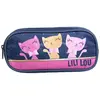BAGTROTTER Trousse scolaire 2 compartiments Lili Lou Bleue
