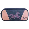 BAGTROTTER Trousse scolaire rectangulaire Cybel Cheval Licorne Bleu